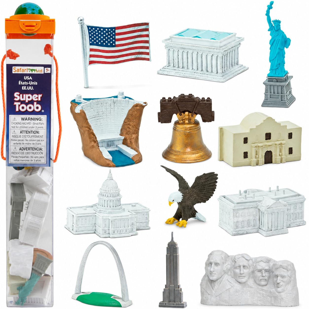 銅製寶槌と福鼡置物共箱[B29958] Amazon.com: Safari Ltd. USA Super Toob - 12 American Landmark and