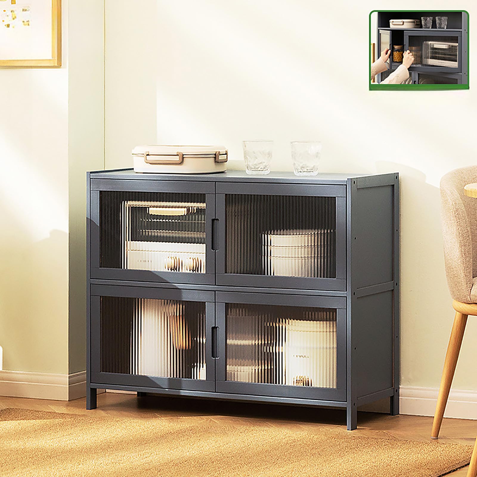 Amazon｜キッチンの棚 食器棚 ミニ キッチン収納 キッチンキャビネット