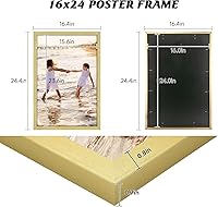 Vista 98 de Dark Brown 12x18 Frame Set of 3 - Rustic Woodgrain 12 x 18 Poster Frame with Plexiglass for Wall Gallery Display, 12x18 Picture Frame for Puzzles