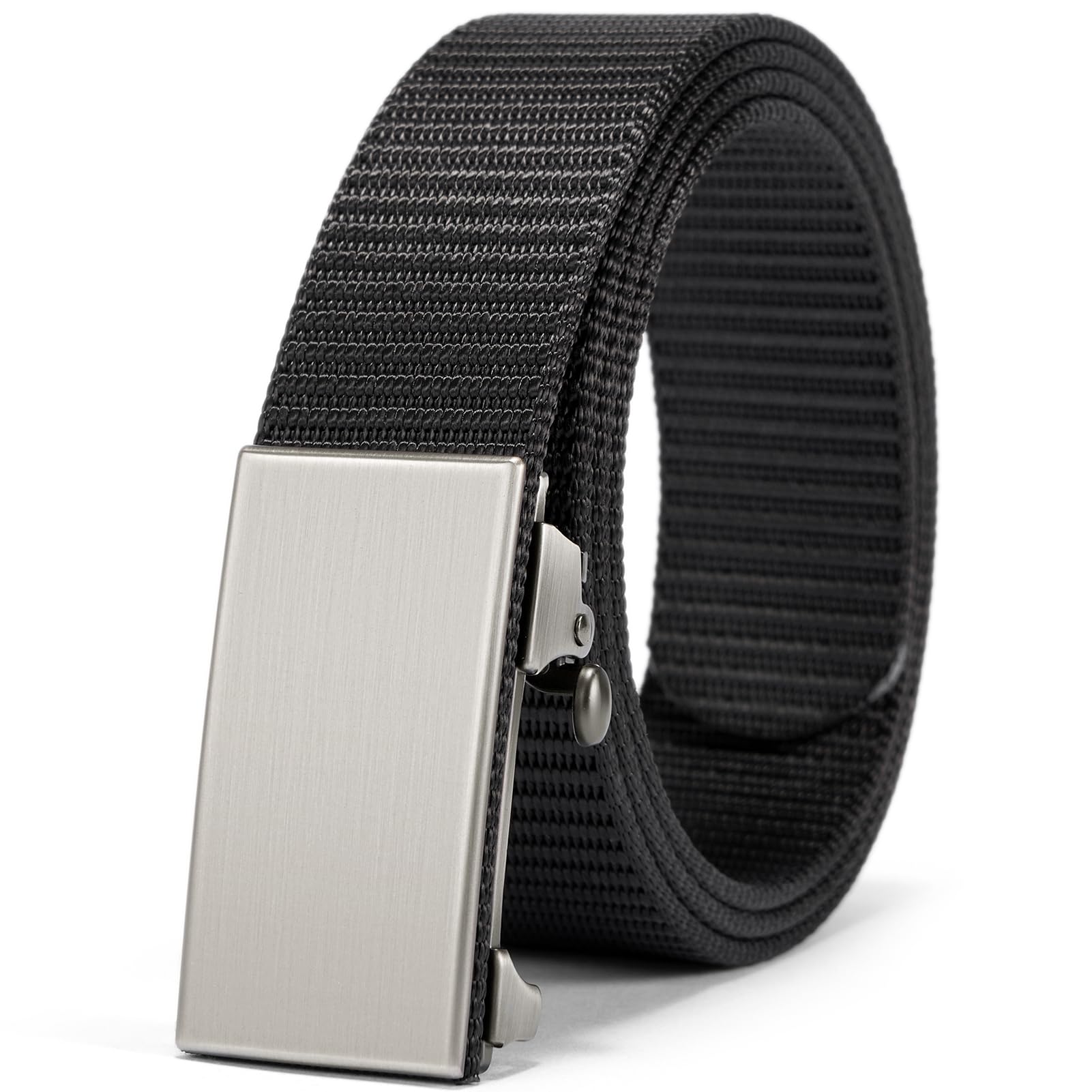 BOSTANTEN Ratchet Web Belt Men Nylon Golf Adjustable Work Belt for Men with Casual Pants