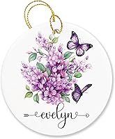 Vista 31 de Adorno de Navidad de flor de caléndula 2025, adorno de Navidad personalizado de caléndula para familiares y amigos, regalo personalizado