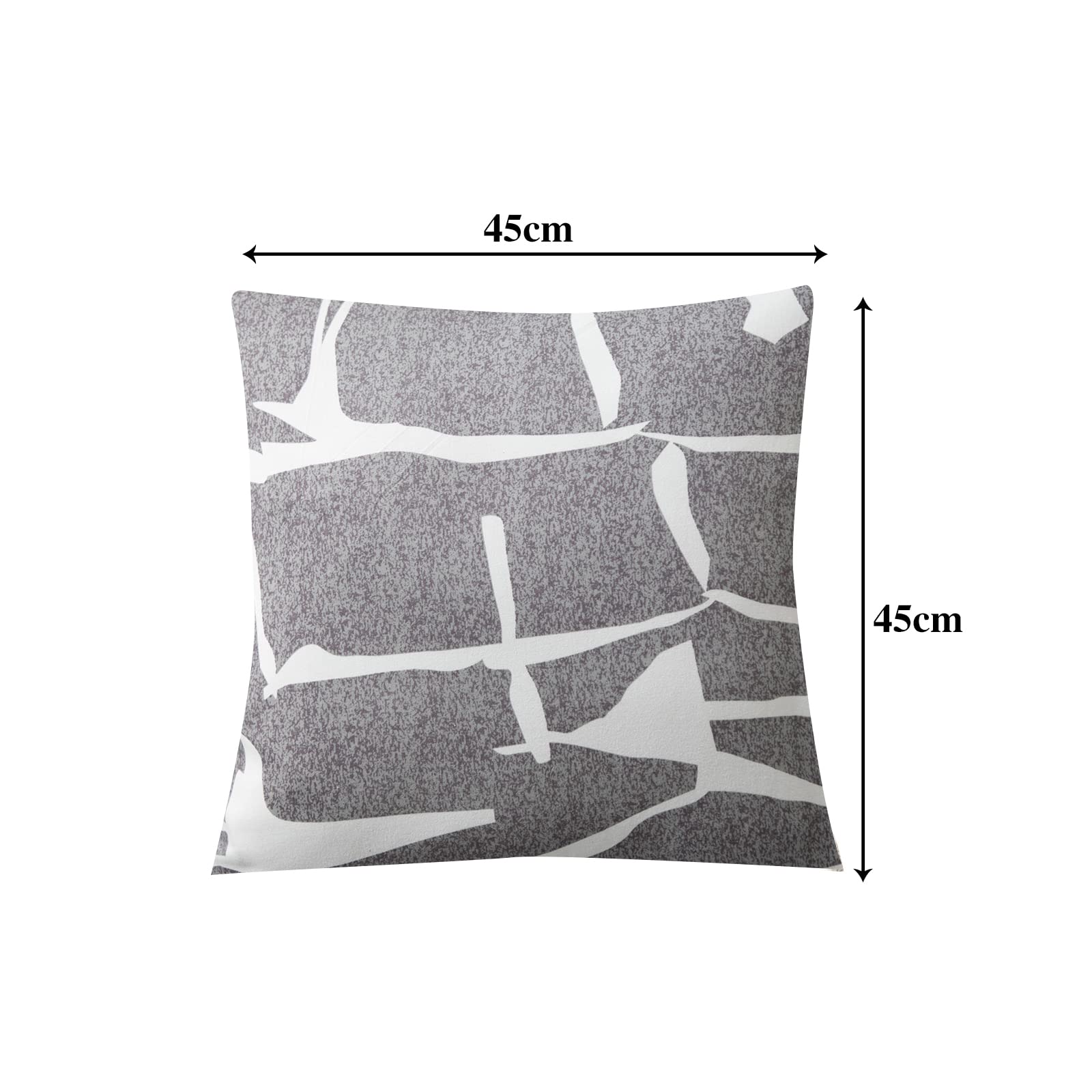 Jaotto Federe Confezione da 2 Federe Cuscini Divano Decorativi Fodere Quadrati Spandex 45x45cm Cuscino Copricuscini per Soggiorno Camera da Letto Casa(Linea Grigio,Set di 2)