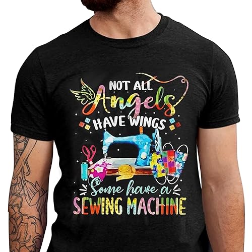 Miniatura 3 de Not All Angels Have Wings Some Have A Sewing Machine Shirt, Sewing Lover Shirt, Quilter Shirt, Sewer Shirt, Funny Quilting Shirt (Angels)
