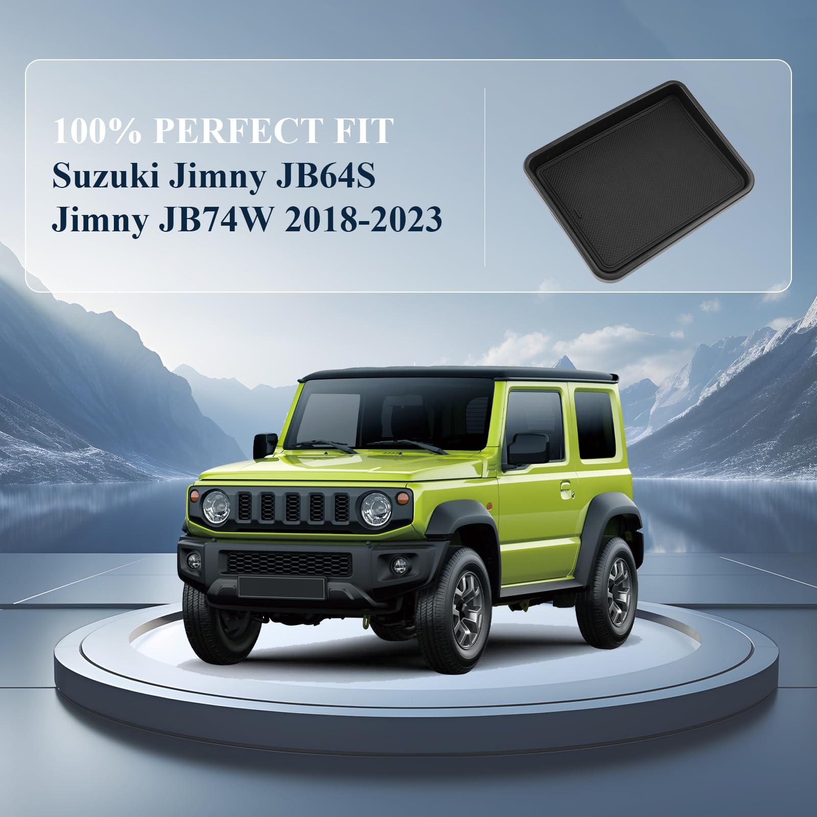 BIBIBO Scatola portaoggetti per cruscotto compatibile con Suzuki Jimny JB64 JB74 2018-2024, organizer per console centrale, organizer per console tablet Jimny JB74, accessori Jimny