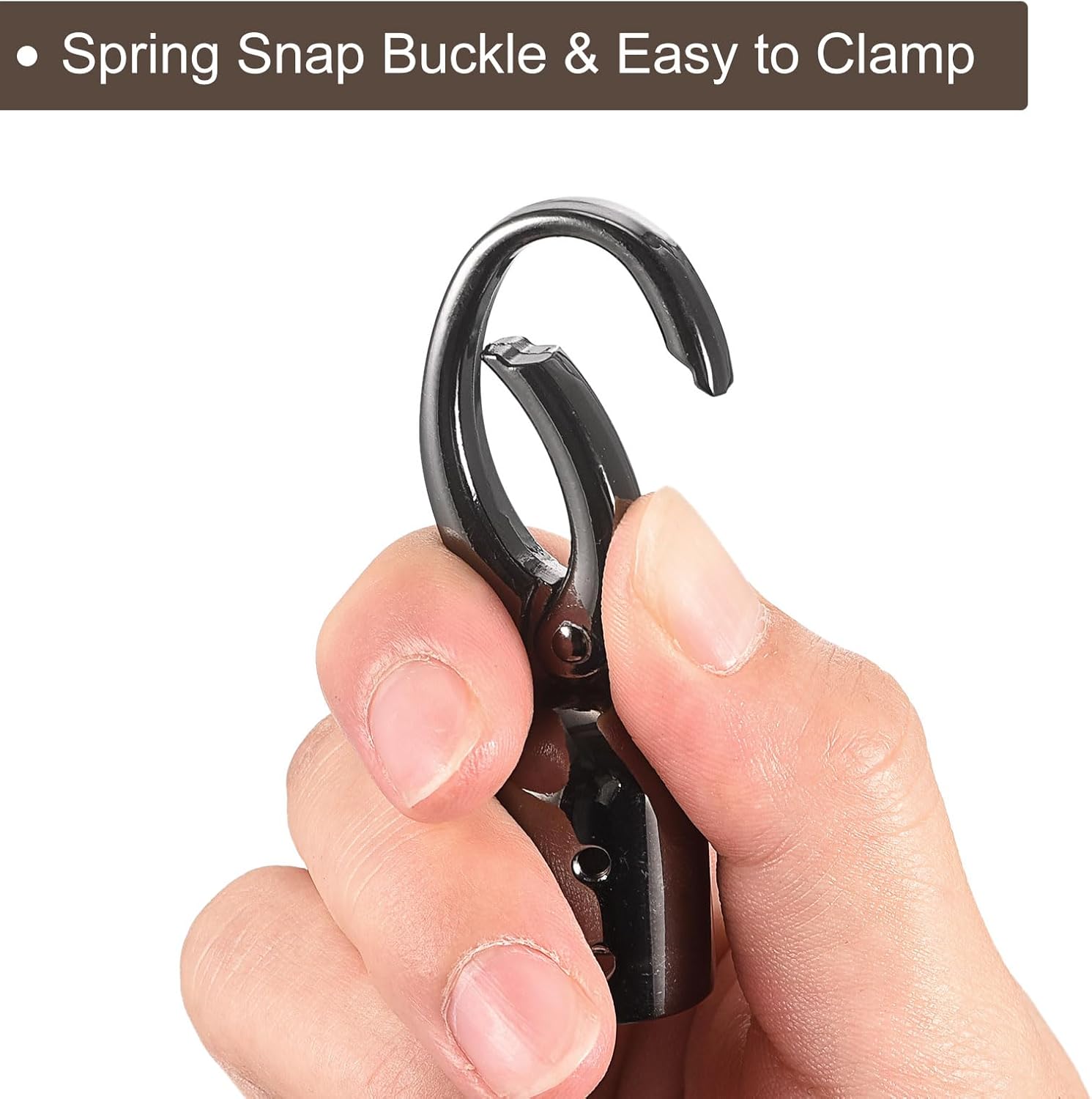 uxcell Cord End Cap, 8Pcs 15mm/0.6" End Cap Barrel Beads Terminators Cord with Screws Finding for Tassel Jewelry Making Bag Strap DIY, Black