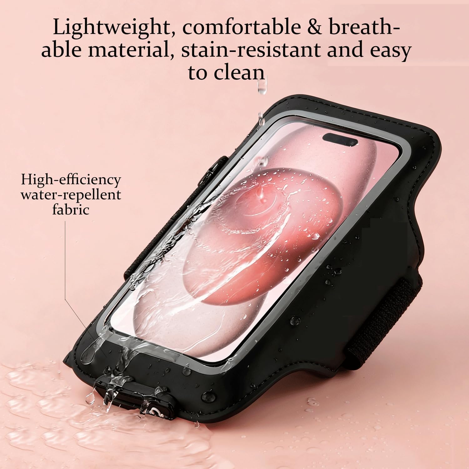 Running Armband Phone Holder, Wristband with Card Slot, Adjustable Reflective Sports Forearm Band for iPhone 17/16/15/14/13/12/11 Pro Max Plus XR XS, Fits Phones Up to 7.0 Inch