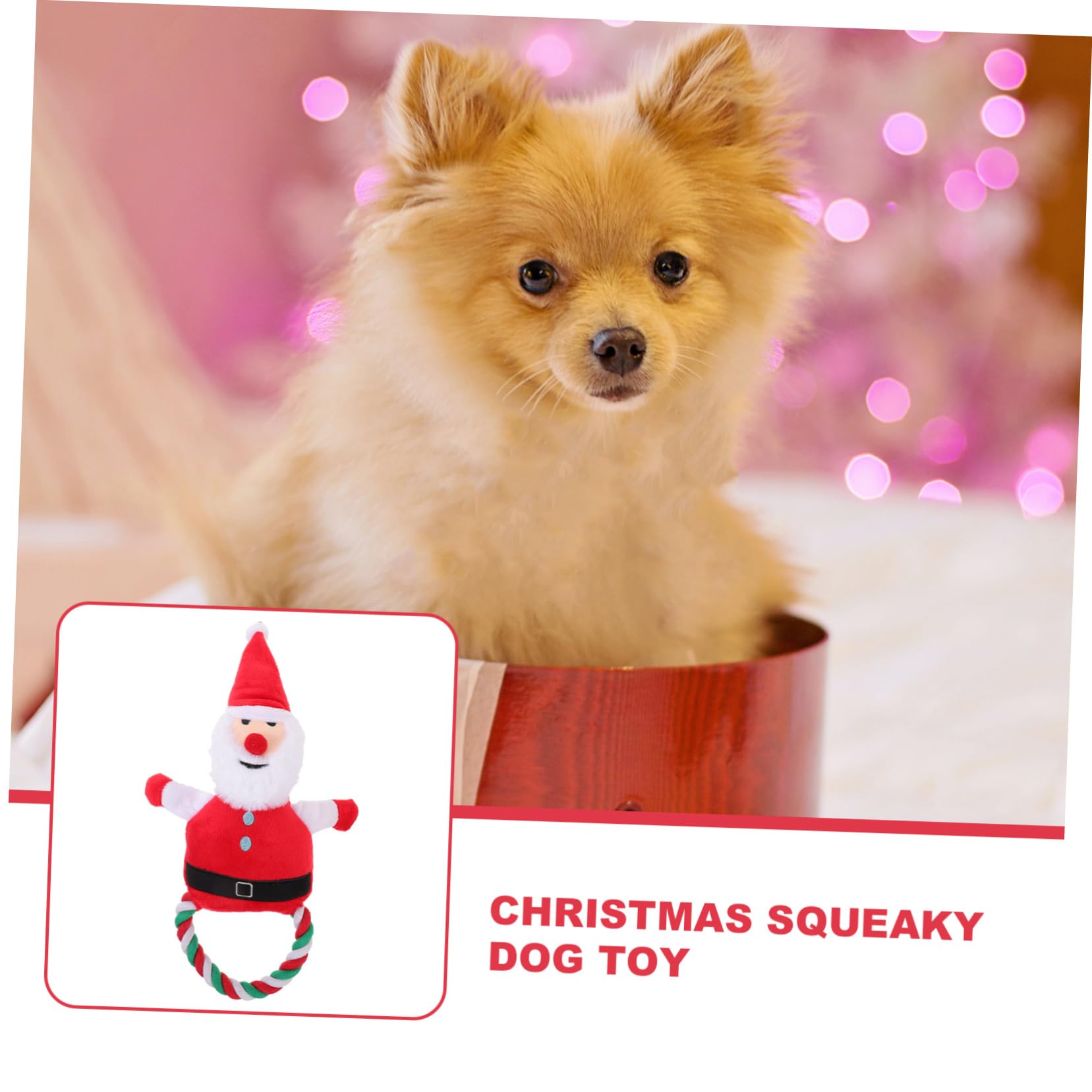 BESPORTBLE 4stücke Weihnachts-hundespielzeug Aus Bissfestes Und Interaktives Kauspielzeug Im Santa Claus Design Für Welpen Und Hunde Zahngesundheit Für Spielerische Beschäftigung