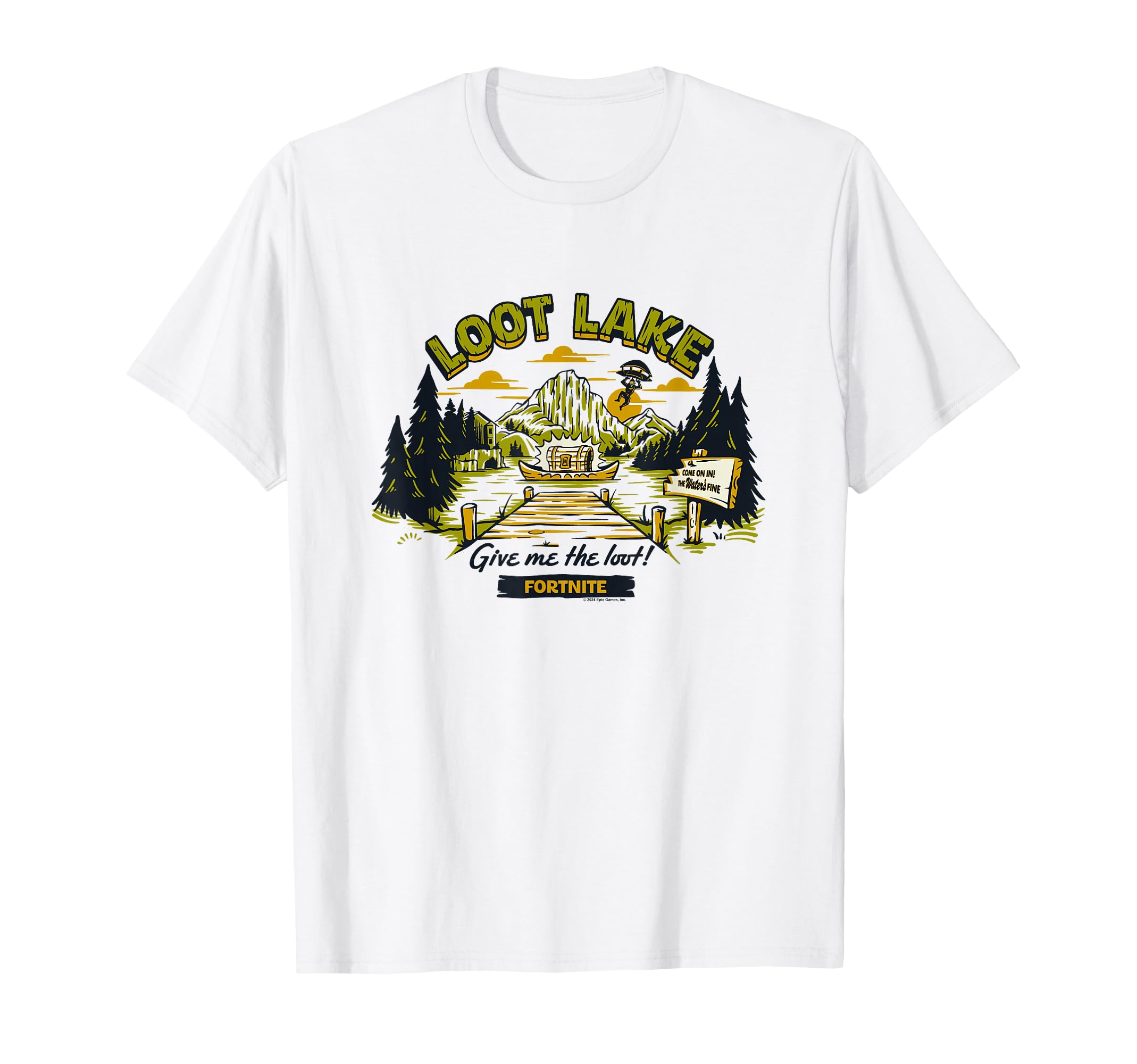 Fortnite Loot Lake Give Me The Loot! Big Chest Poster T-Shirt