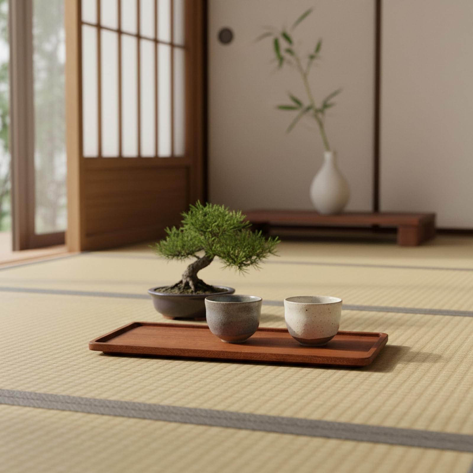 Amazon｜MiniMood 木製トレー 無垢 ウー檀 一枚板 長方形 30cm お盆