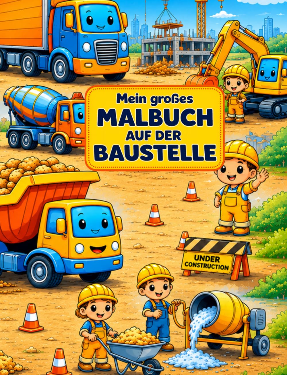Mein Großes Malbuch: Auf der Baustelle