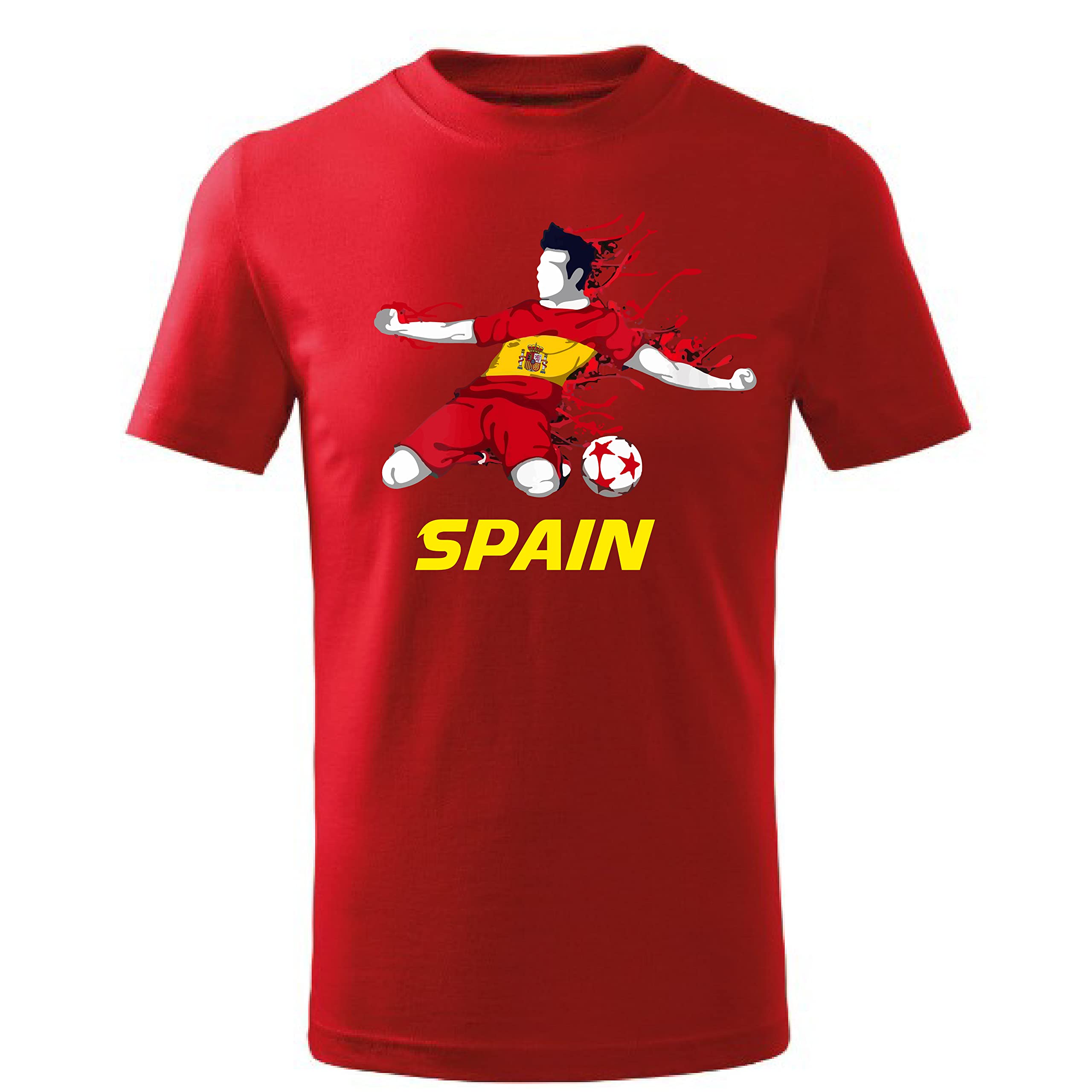 GenericSpain Football Team World Fans printed T shirts Supporting The Team Football Team Jersey T shirts For Men | Women | Kids to win the cup