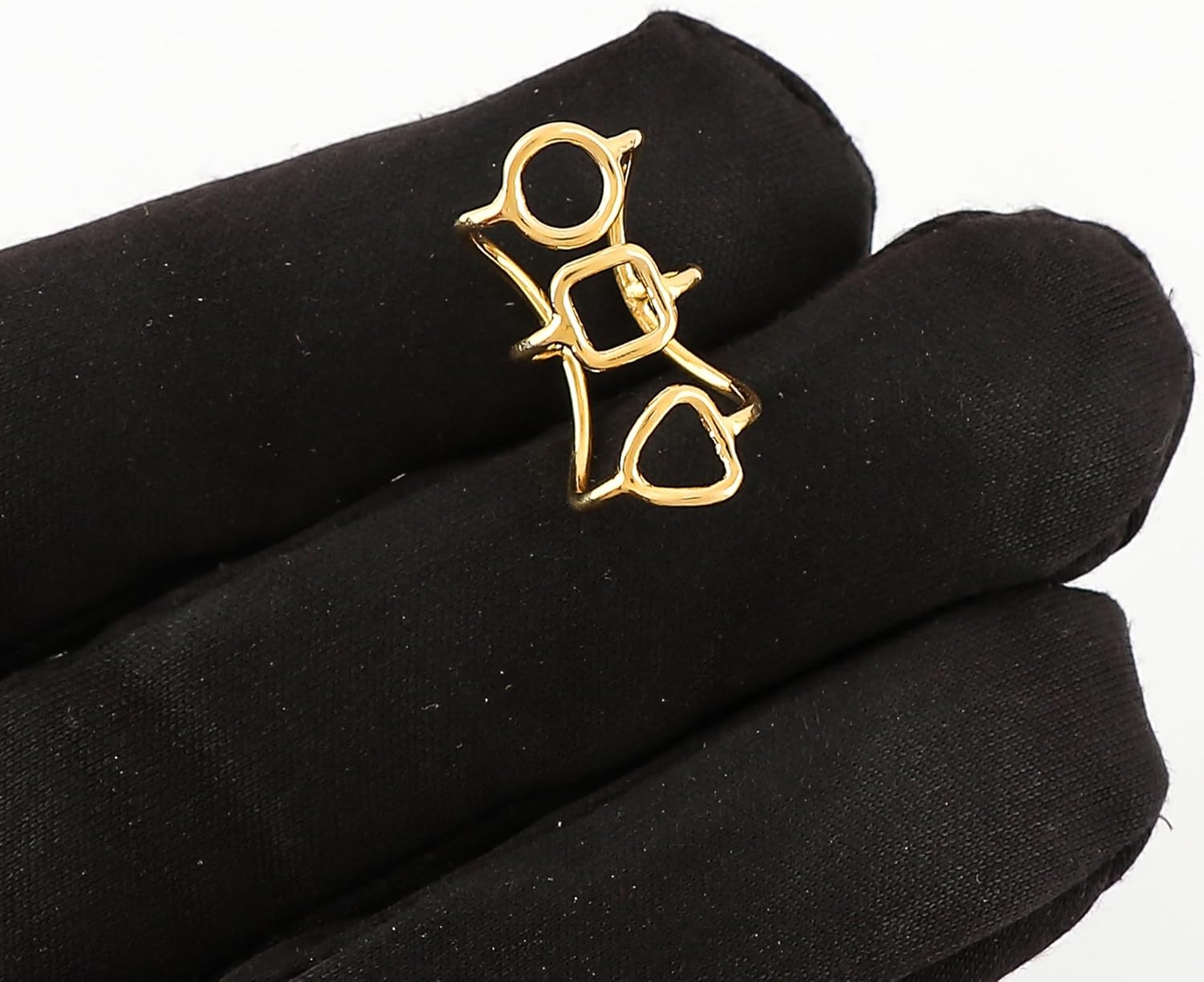 14K Gold Plated Triple Huggie Earrings Jewelry, Claw Ear Cuff Earring, Handmade Bohemian Designer Earring, Jewelry Gift for Women - Image 2