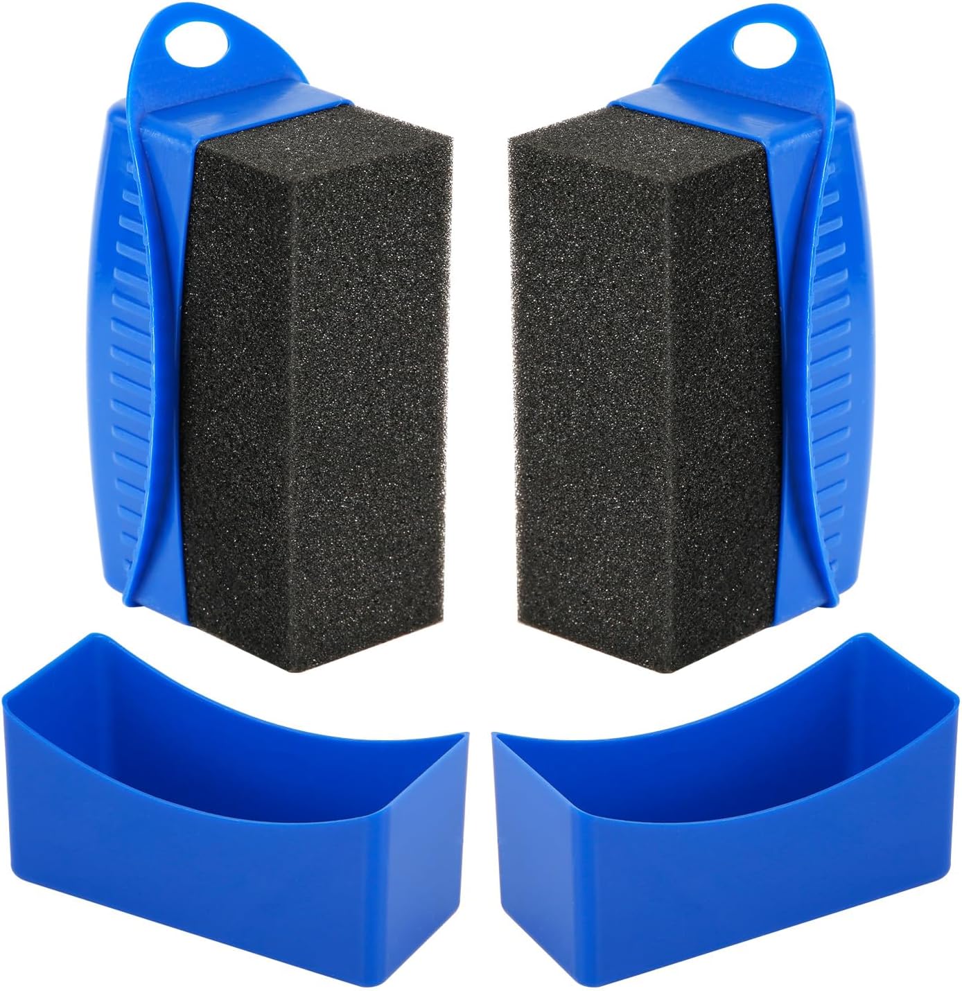 NQEUEPN 2pcs Tire Shine Sponge Pad, Reusable Tire Shine Applicator with Ergonomic