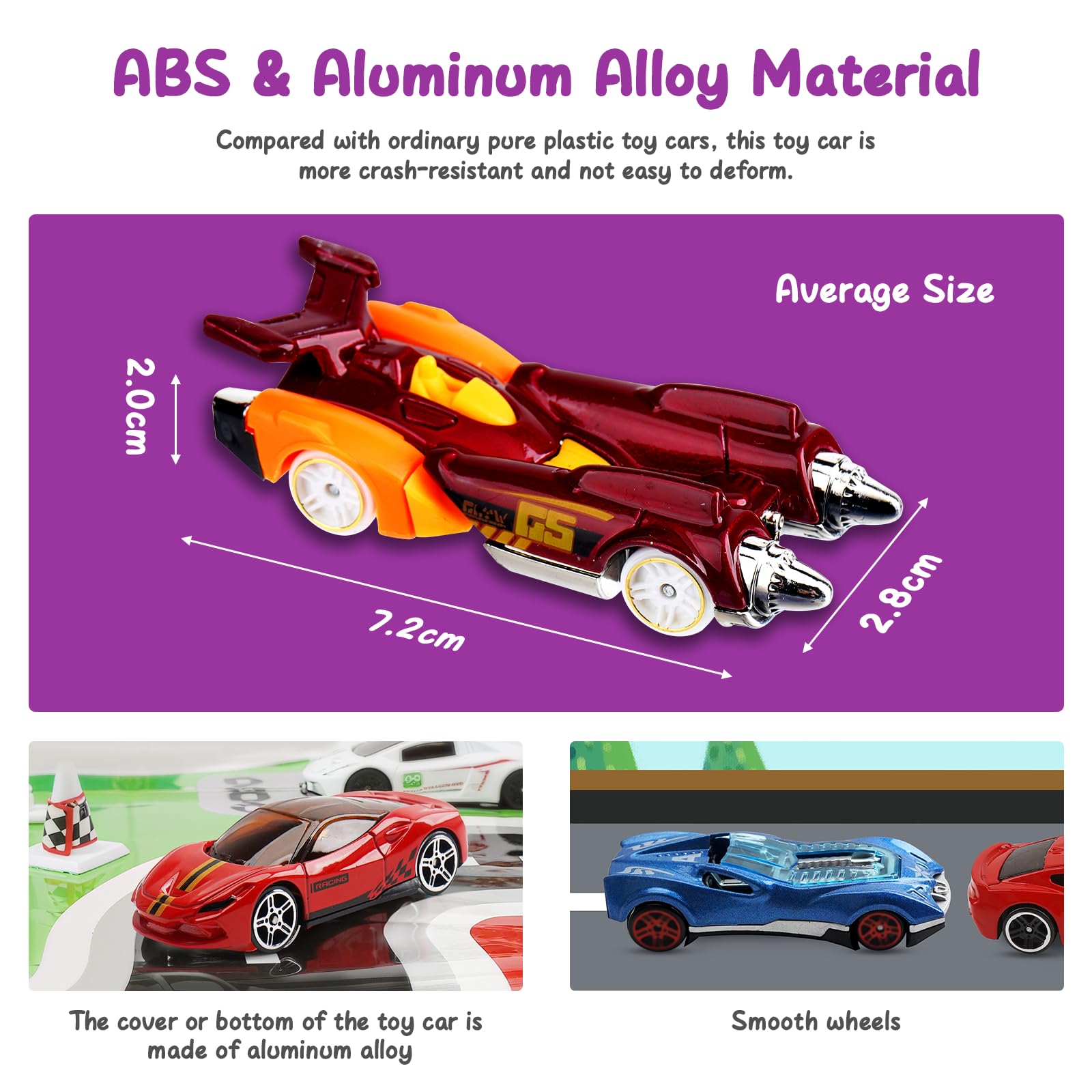 Calendario Avvento 2025, Calendario dell'Avvento per Bambini 3-12 Anni, Calendario per il Conto alla Rovescia di 24 Giorni Natale Regalo con 16 Macchinine, Mappa e 6 Personaggi dei Cartoni Animati