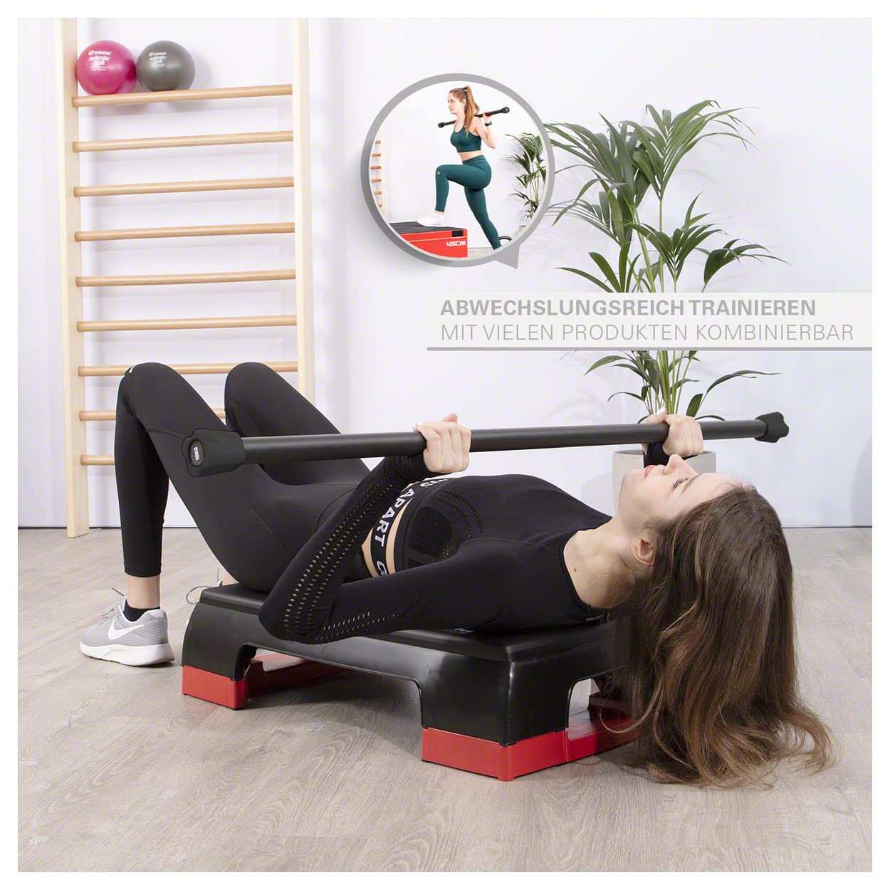 Sport-Tec Barre de poids de 1 à 10 kg, barre d'haltère, barre de poids, support de rangement