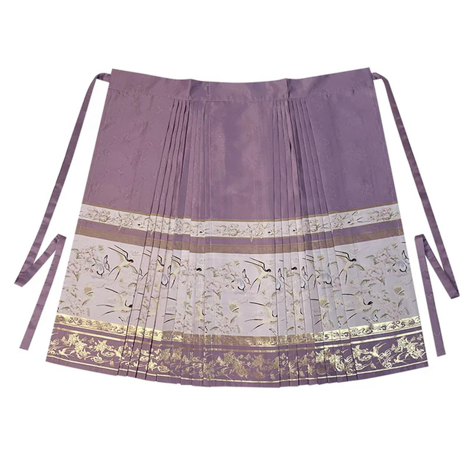 Jupe visage de cheval verte et violette : création Hanfu moderne originale - 7