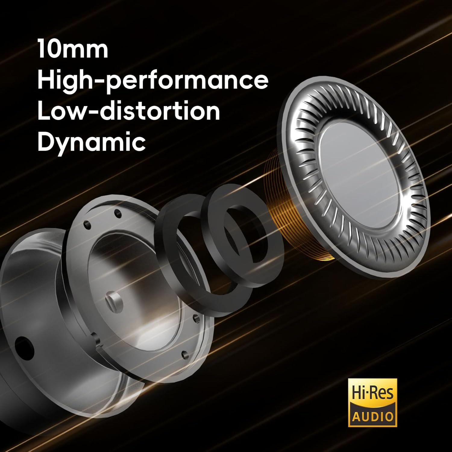 HiBy Yacht10 IEM φ10mm Dynamic Mg & Al Alloy Dome High Performance Low Distortion Dynamic 0.78mm 2-pin Detachable Earphones