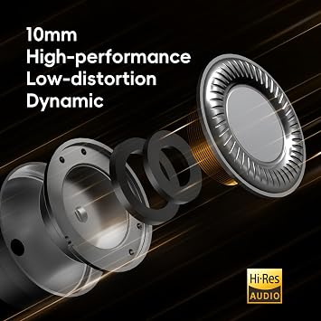 HiBy Yacht10 IEM 10mm Dynamic Mg & Al Alloy Dome High Performance Low Distortion Dynamic 0.78mm 2-pin Detachable Earphones