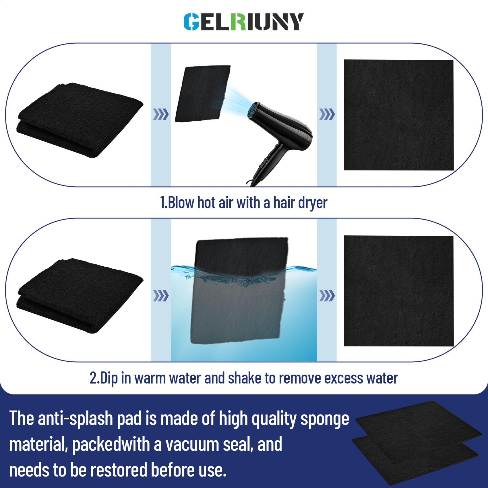 15 Inch Oil Drain Splash Pad 2 Pack - Circular Oil Change Mat Gasket Heat-Resistant For Mechanics