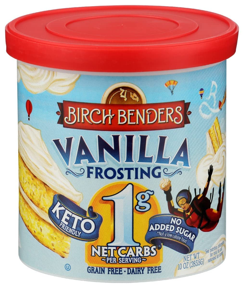 Birch Benders Keto Vanilla Frosting, No Added Sugar, Dairy Free, 10 Ounces (Pack Of