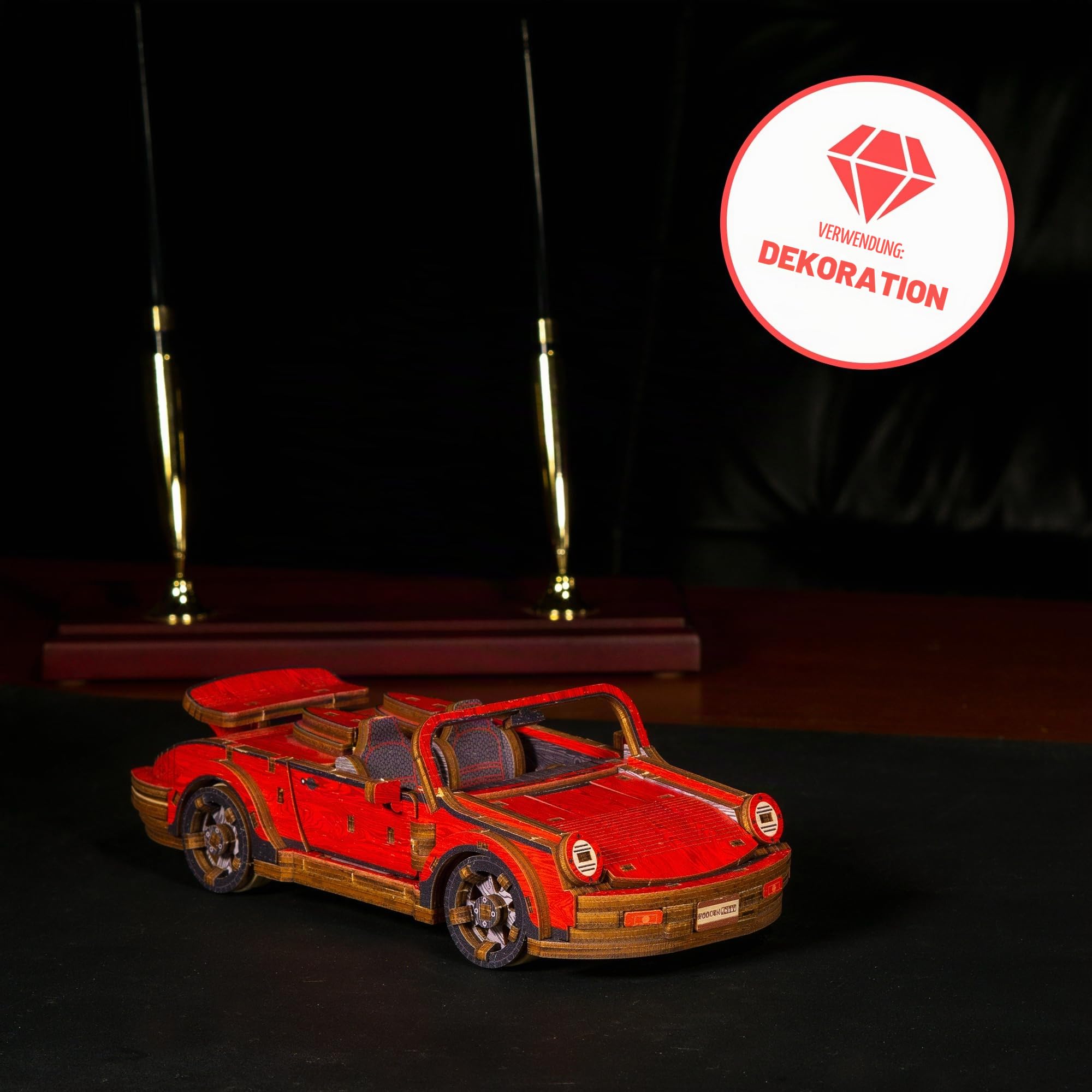 WOODEN.CITY Oldtimer Sportwagen Limited Edition – DIY 3D-Holzmodellbausätze Für Erwachsene Zum Bauen Von Autos, Deko