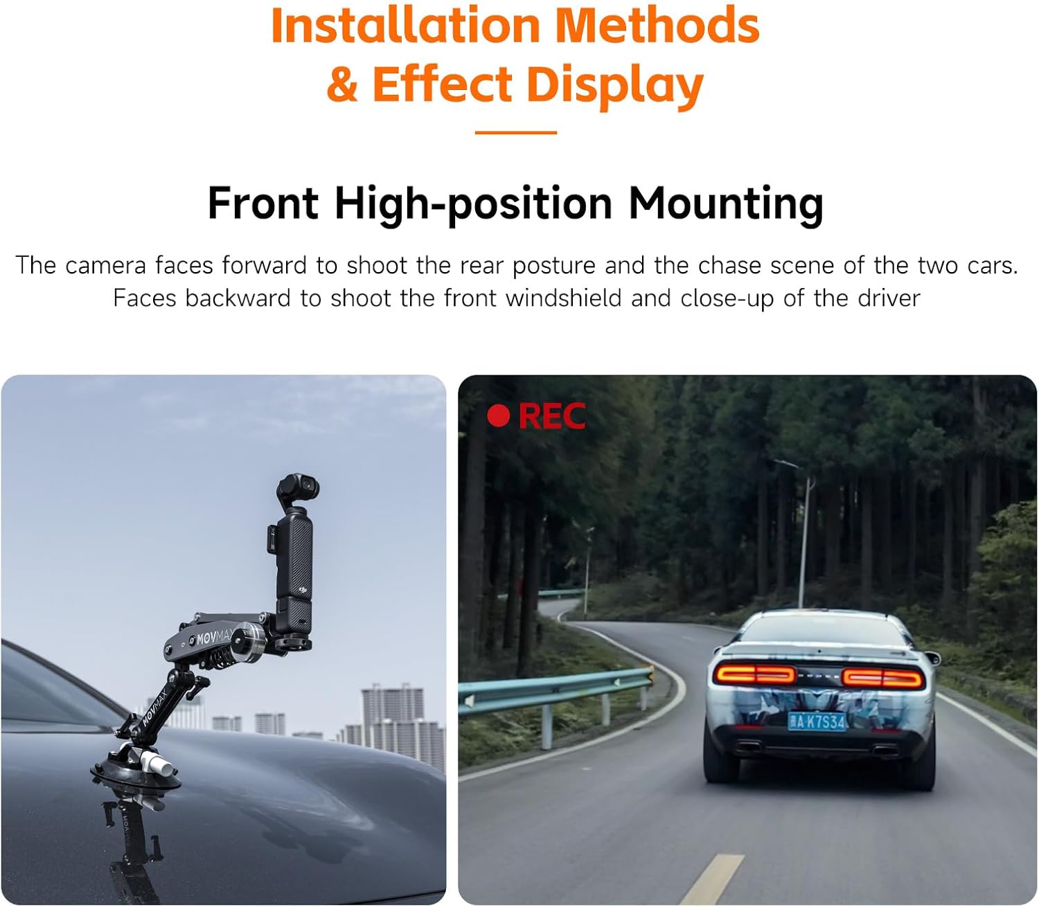 Multiple safeguards MOVMAX Blade Arm Stable Accessories 丨Prevent Dropping丨with Suction Cup 4' &mini Suction Cup &mini Suction Cup &NATO Rail Adapter