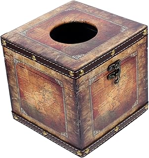 Caja De Pañuelos Clásica De Color Contraste Organizador De Pañuelos Vintage para Sala De Baño o Cocina Contenedor De De Diseño Retro