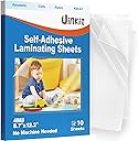 Uinkit 4mil Thicker Self-Adhesive Laminating Sheets, 10Pack Letter Size 8.5x11" - Peel & Stick, No Heat Needed - Dry-Erase Friendly Surface for Reusable Documents, Kids Art, Posters & Crafts