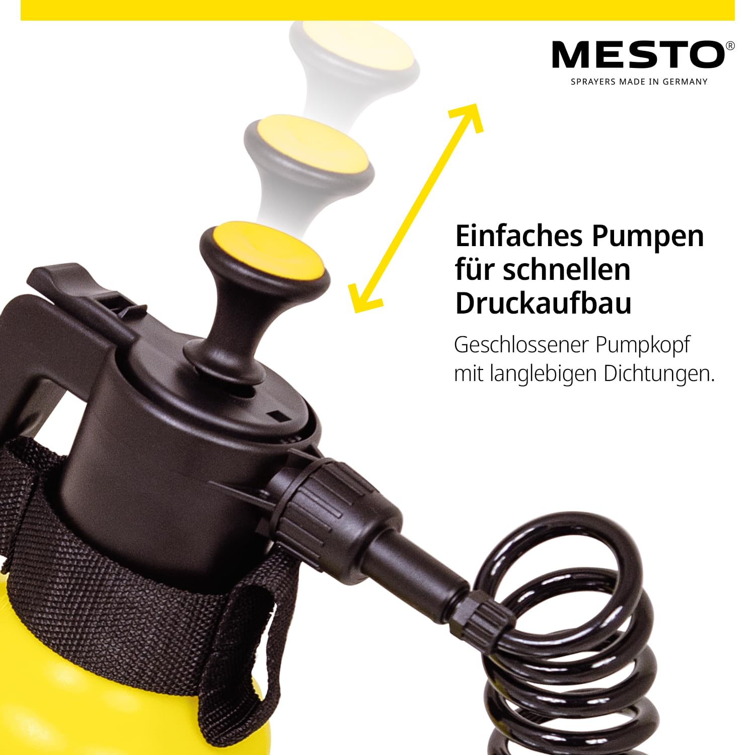 Mesto Belt Held Pulvérisateur 1,5L avec rallonge 45cm | Port à la Ceinture | Jardinage 3 Bar | Pulvérisateur à Pression pour Protection des Plantes et désherbage | Flacon Pompe Robuste