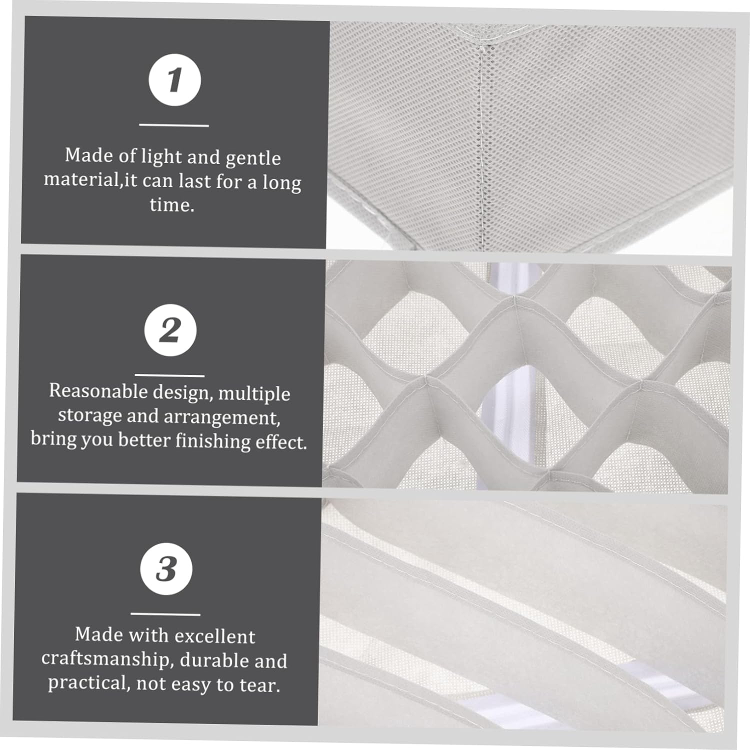 1Set Underwear Organizer Storage Divider Box for Socks Panties and Stylish Drawer Dividers for Closet Organization Colors