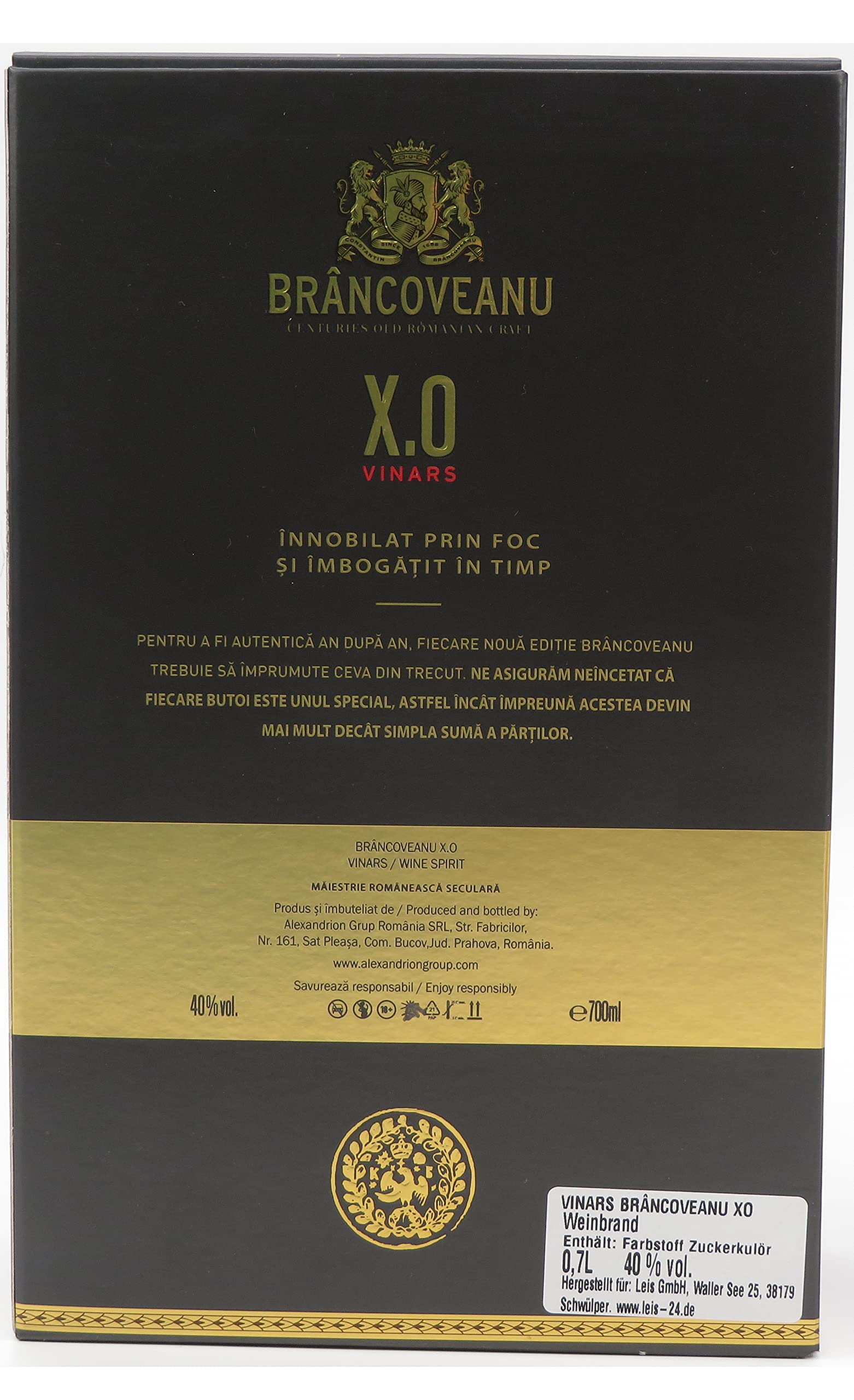 Brandy Brâncoveanu X.O 700ml | Amazon.com.br
