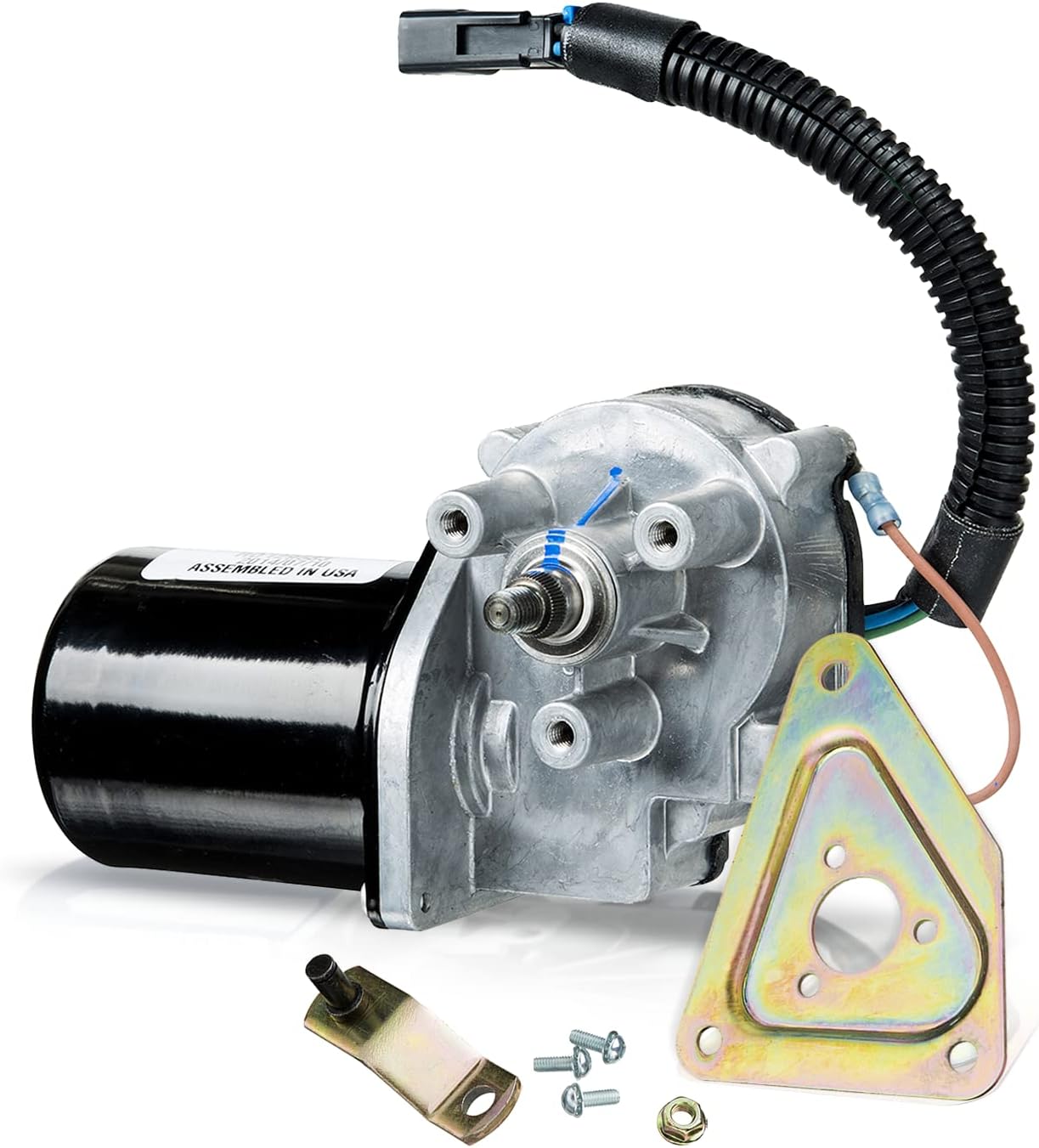 AutoTex Windshield-Wiper Motor for Trucks - Replacement for International Navistar 4000's Series Wiper Blade Motors - Oscillating Motor Crosses with Wexco and International 3539699C91-12V
