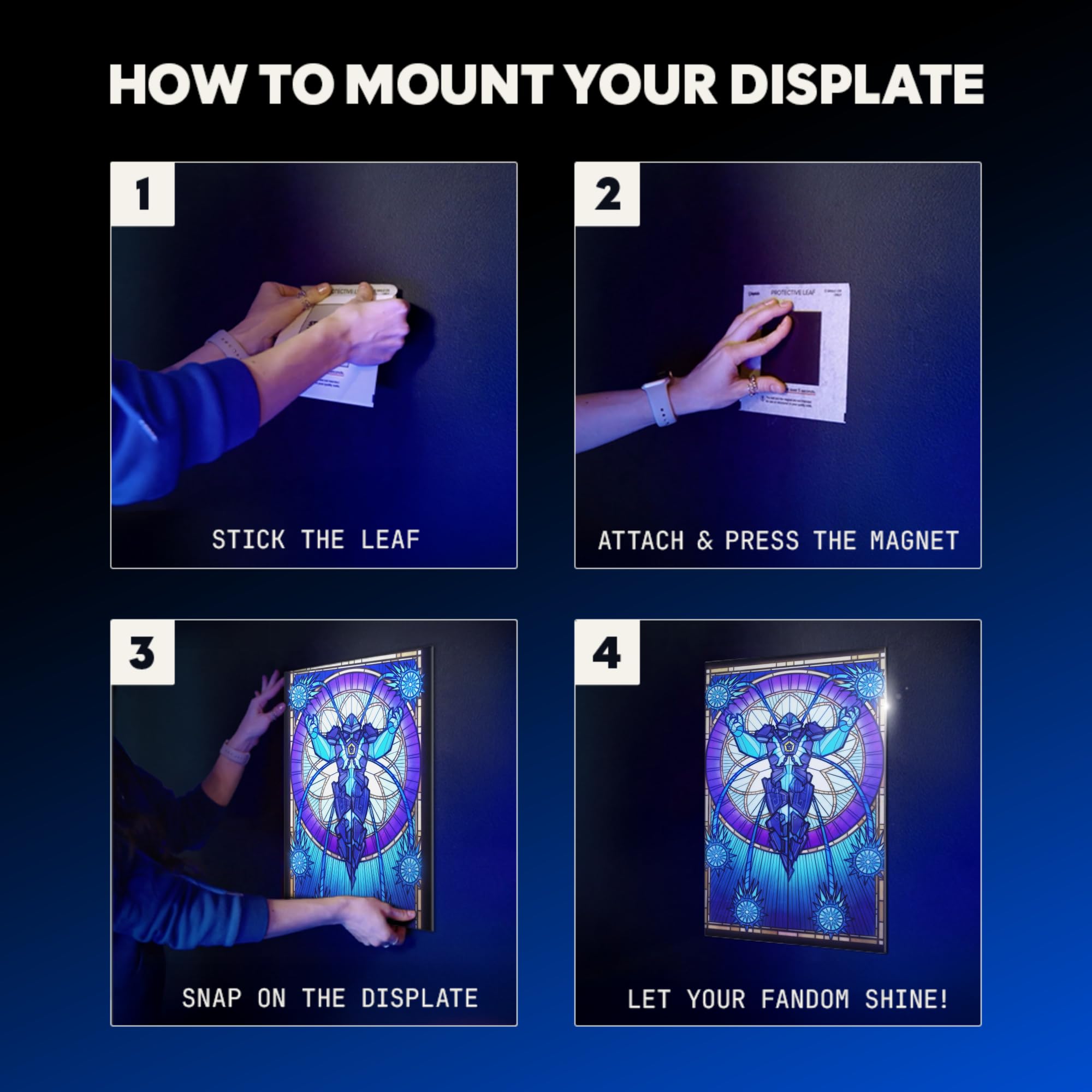 Displate Metall poster League of Legends Xerath - Stained Glass Größe M | Bild Plakate für Schlafzimmer Dekor, Geschenke. Magnetische Befestigung Wandposter, Wanddeko. Metall Wandkunst.