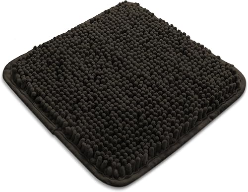 Miniatura 396 de Yeaban Alfombras de baño gris oscuro – Gruesas alfombras de baño de chenilla | Alfombras de baño absorbentes y lavables antideslizantes, alfombras