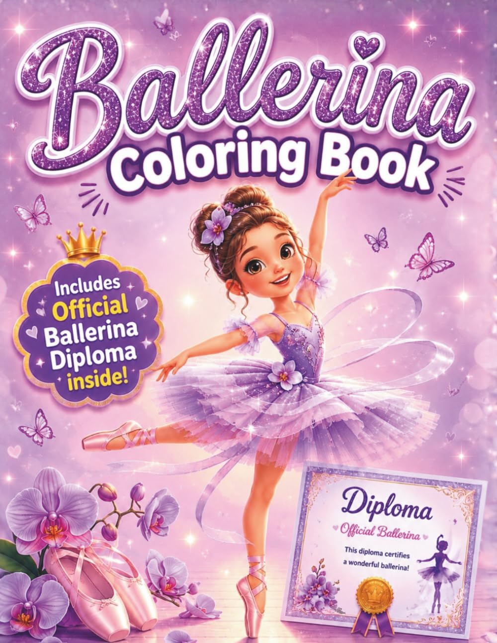 Ballerina Coloring Book: Ballerina Coloring Book for Girls 4-8 | Ballet Coloring Book | Dance Coloring Book | Cute and Fun Ballet Activities | Bold and Easy Coloring Pages (Magic Ballerina World)