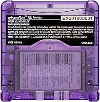 Vista 7 de IPS Ready Upgraded eXtremeRate Clear Atomic Purple Custom Replacement Housing Shell for Gameboy Advance SP GBA SP Compatible with Both IPS &