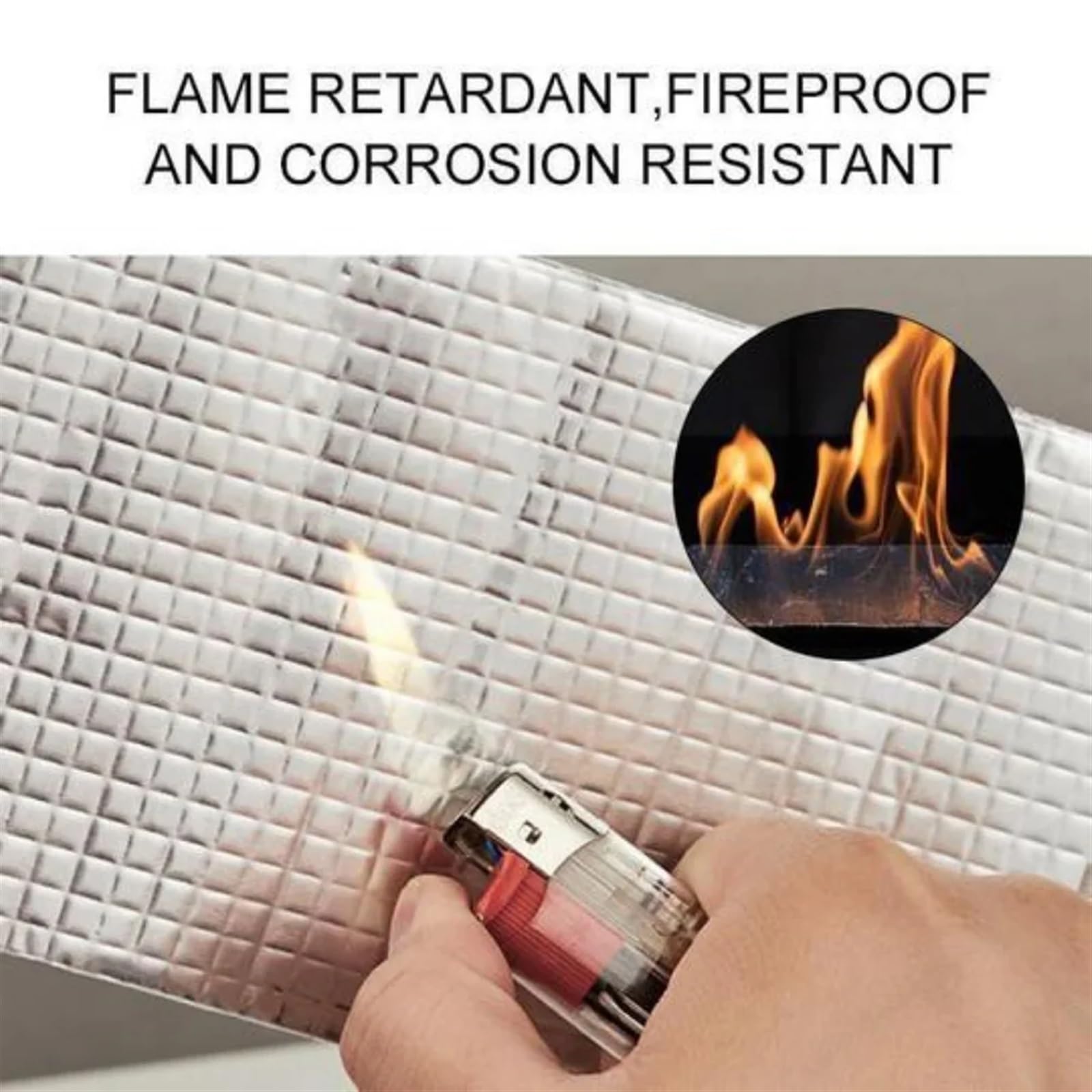 Cinta Butilo Impermeable Cinta adhesiva de reparación a prueba agua, cinta butilo papel aluminio a fugas for techo cocina, tuberías alta viscosidad y temperatura | 5Mx10cm