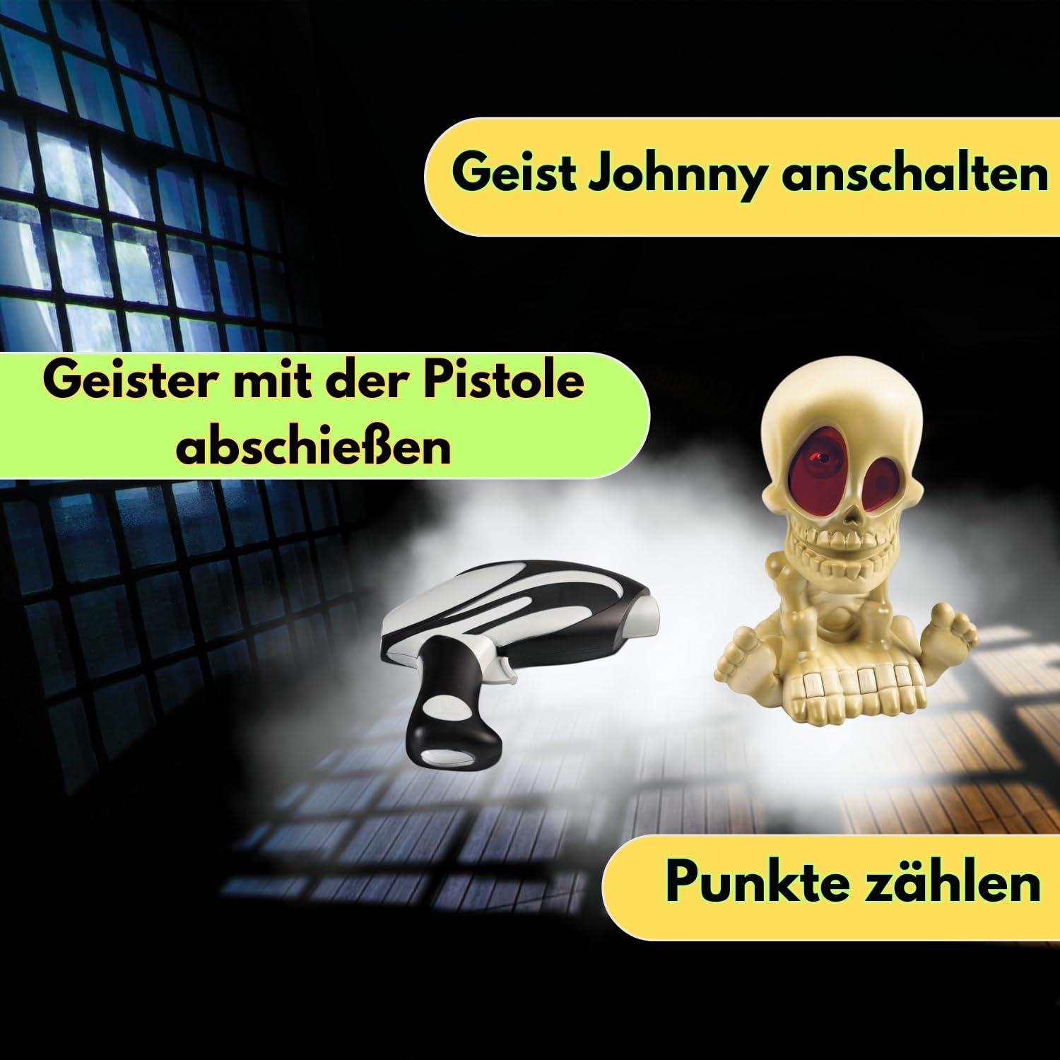 HUCH! | Geisterjagd | Gesellschaftsspiele ab 6 Jahre | Könnt Ihr den fliehenden Geist fangen? | Geschenke für Kinder Spiel | Kinder Spielzeug 6 Jahre | Partyspiel Kinder | Ab 2 Spielern ab 6 Jahren