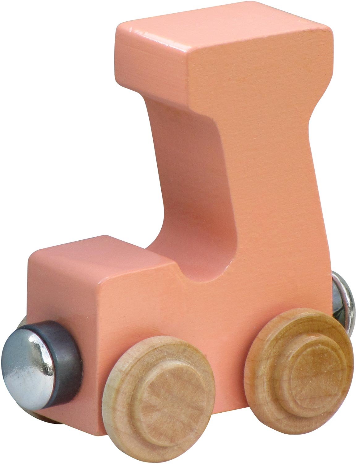 Maple Landmark NameTrain Pastel Letter Car V - Made in USA (Yellow)