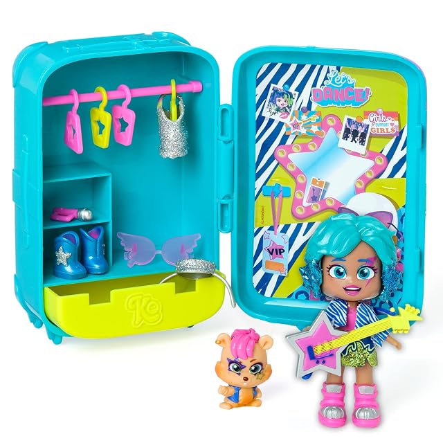 KOOKYLOOS Suzie’s Suitcase - Maleta para muñecas con más de 14 accesorios de moda y muñeca exclusiva con 3…