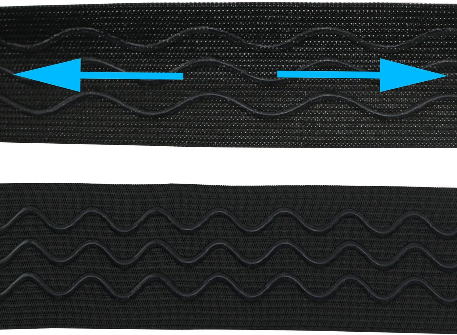 XGNG Size 12 Black Non-Slip Elastic Drip Tape Cocktail Wrap Rubber Bands Silicone Accessories