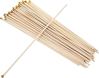 ABOOFAN 50pcs Bamboo Flagpole Sticks 40cm Mini Wooden Flag Sticks Handheld Flag Flagpole Replacement Flags on Stick Poles for Meeting Room Celebration Accessories