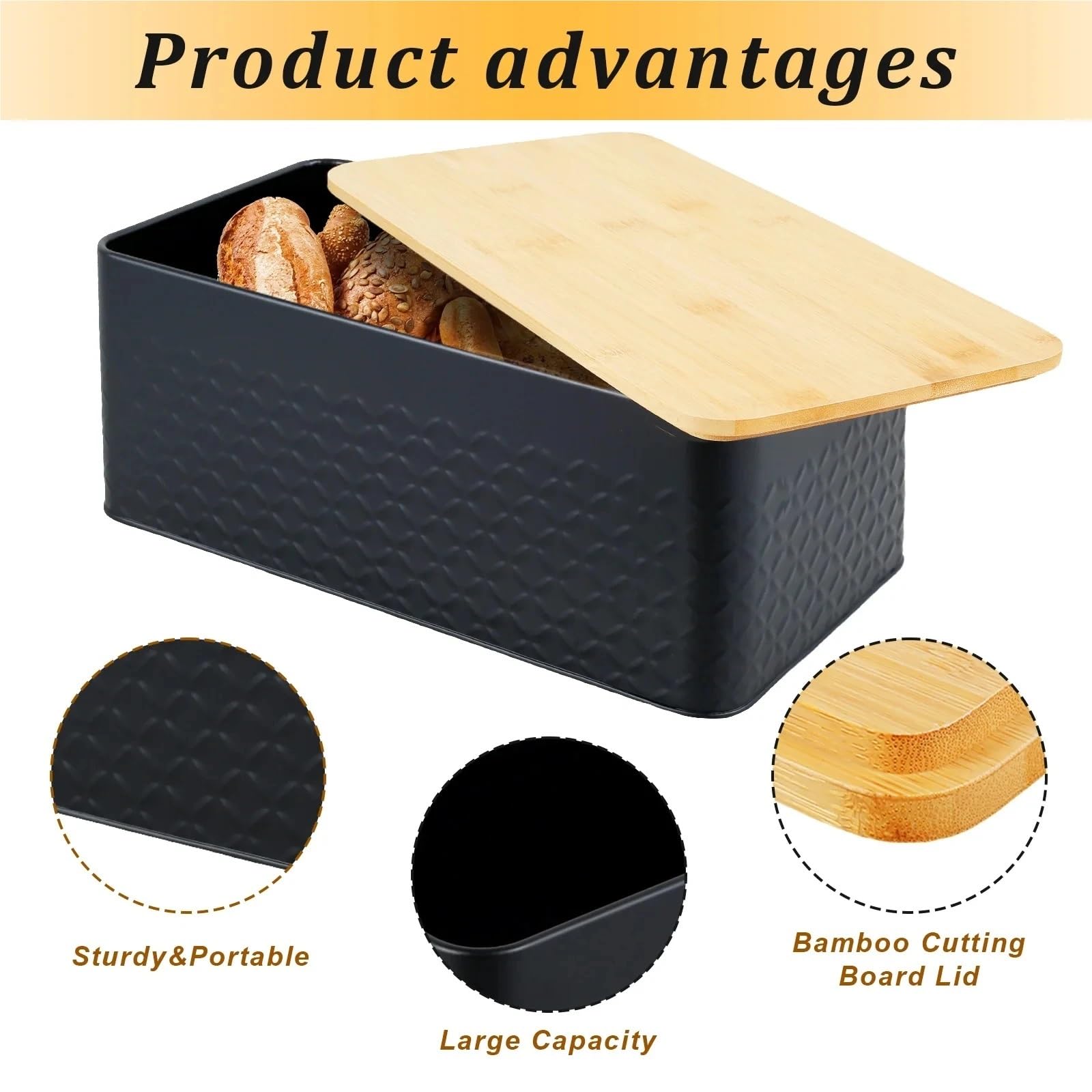 Caja de pan con tapa madera Para Pan
