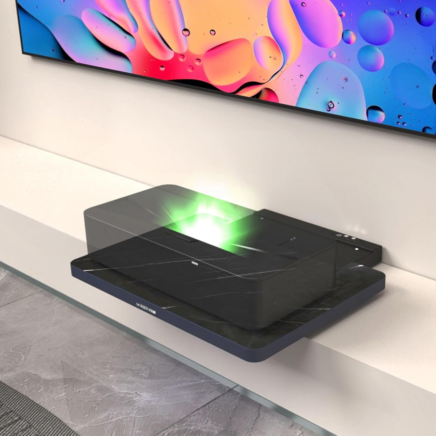 SCREEN PRO ST620 Motorized Slider Tray for Ultra Short Throw & Laser Projector TV. Projector Shelf Extend to 150