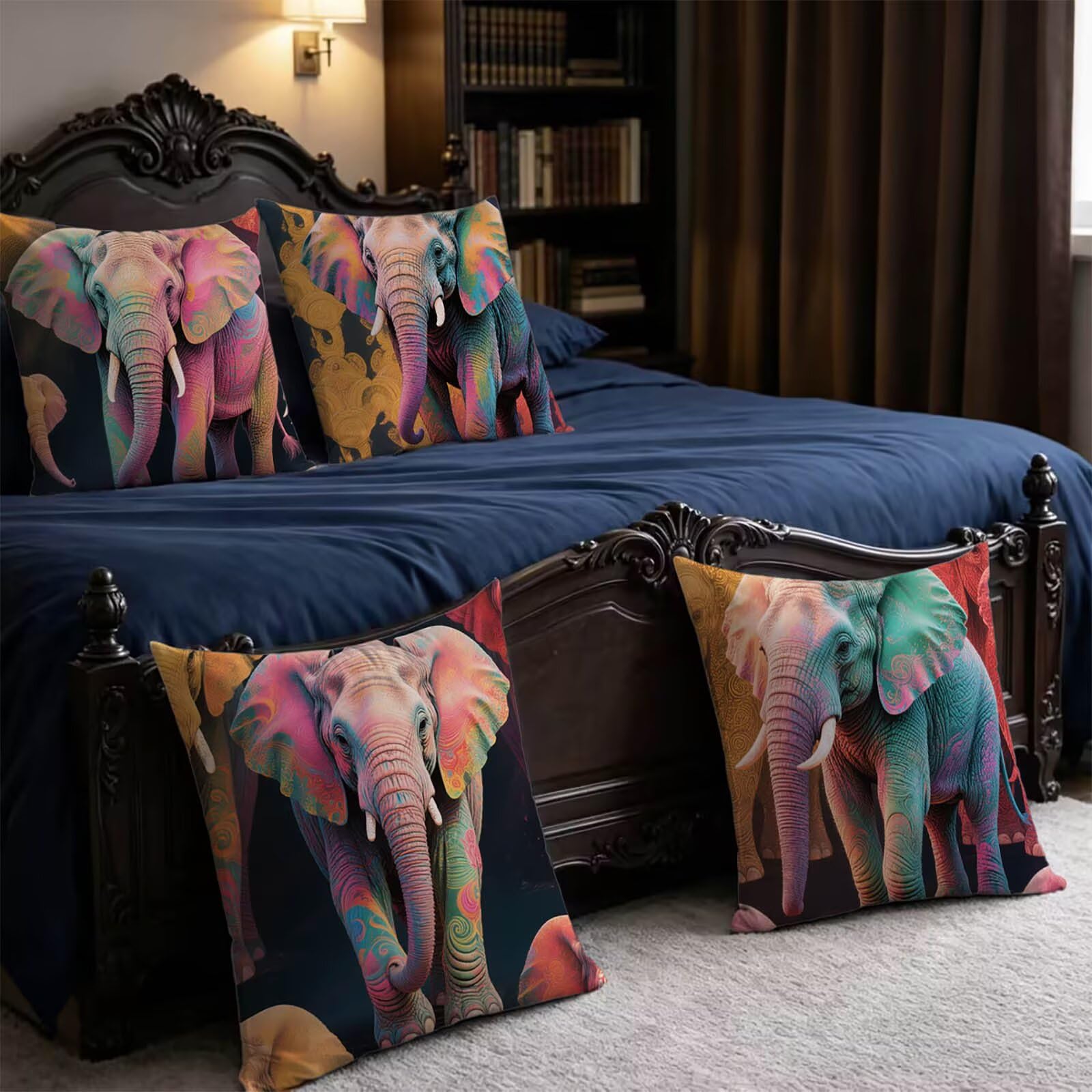 Elephant Outdoor Kissenbezug 60x60cm Wasserdicht Kopfkissenbezug THDZ-0958