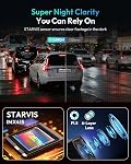 BOTSLAB 4K Dash Cam Front and 1440P/2K Rear | STARVIS 415,3.18" IPS Screen, 5.8GHz WiFi Dash Camera for Cars, 64GB Card Included, ADAS/GPS/Night Vision/170° Wide Angle, 24H Parking Mode