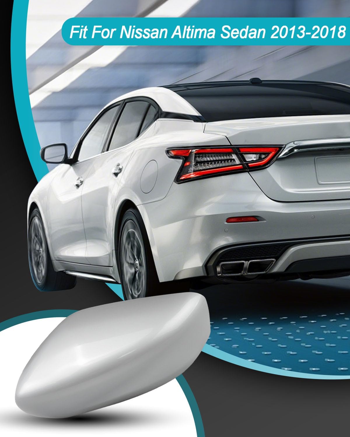 TIKSCIENCE Mirror Cap Left Driver Side Fit For Nissan Altima Sedan 2013 2014 2015 2016 2017 2018 Replace 96373-3TH0A, Mirror Cover Replacement Silver