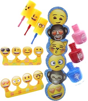 Emoji Nail Polish with File Set (15 Count)