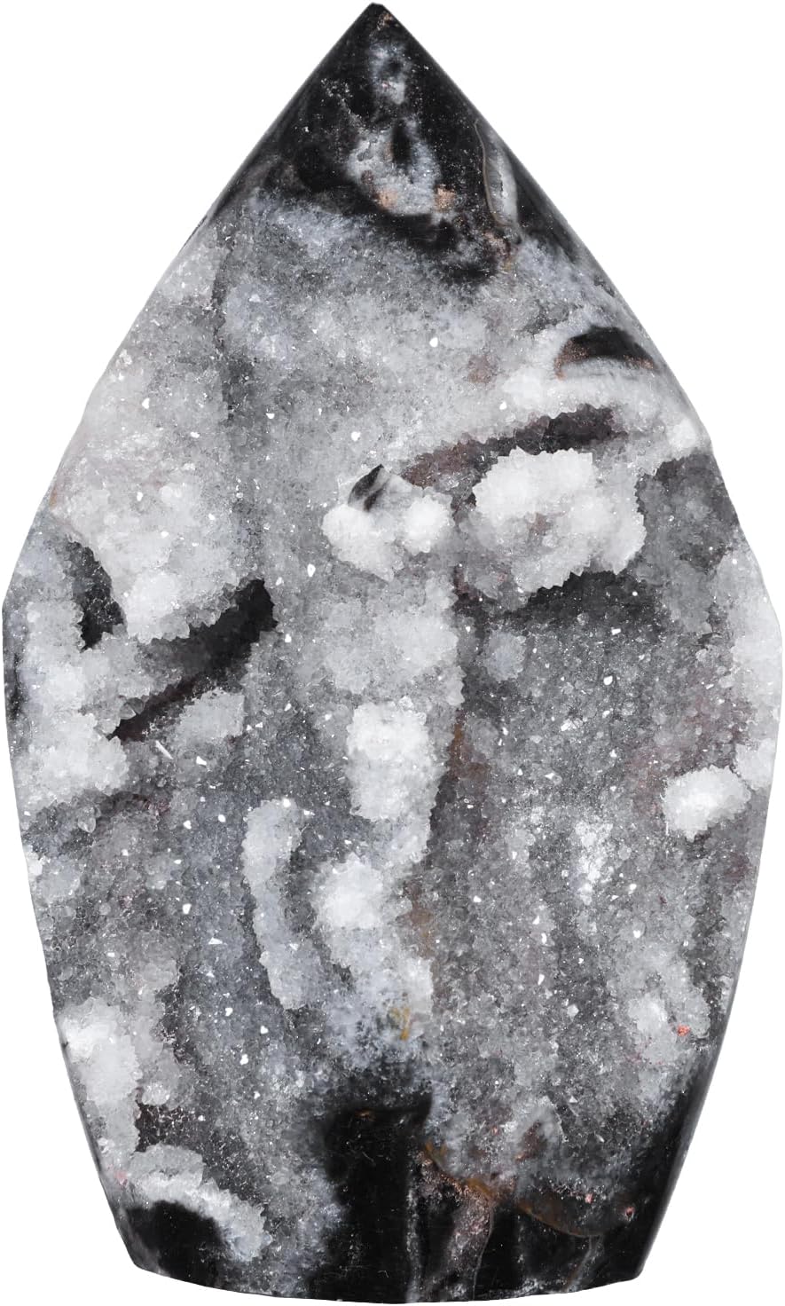 mookaitedecor Natural Sphalerite Geode Tower Crystal Cluster, Self-Standing Stone Point Rock Mineral Specimen for Collection Home Decor, 0.66-0.88 LB