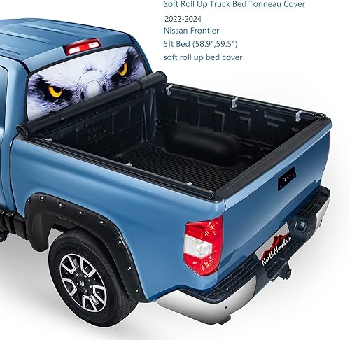Miniatura 3 de North Mountain Funda de tonneau enrollable suave para Nissan Frontier 5 pies funda de cama de camión compatible con Nissan Frontier 2022 2023 de 5